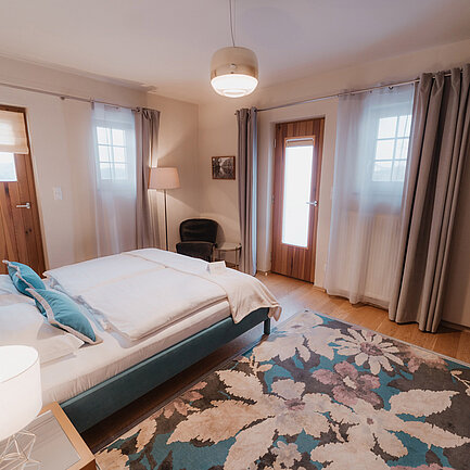 Doppelzimmer Lavendel im Romantik Stadl vom Hotel das Eisenberg.