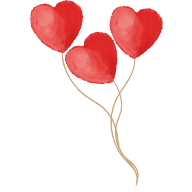 Illustration von roten Luftballons in Herz-Form. Illustration von roten Luftballons in Herz-Form.