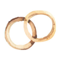 Illustration von zwei goldenen Ringen. Illustration von zwei goldenen Ringen.