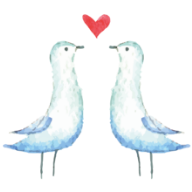 Illustration von zwei weißen Tauben. Illustration von zwei weißen Tauben.